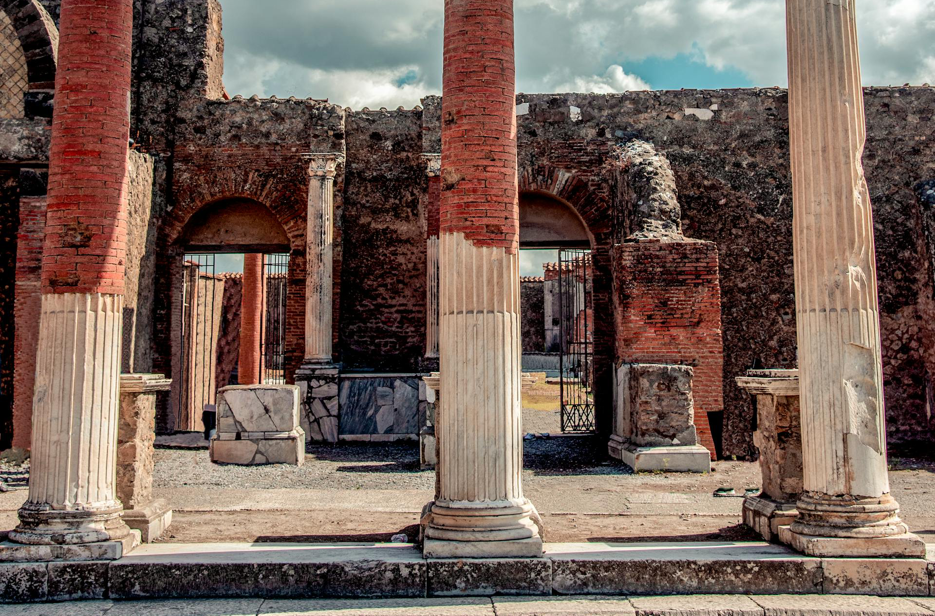 Ruins of Ancient Arch in Pompeii