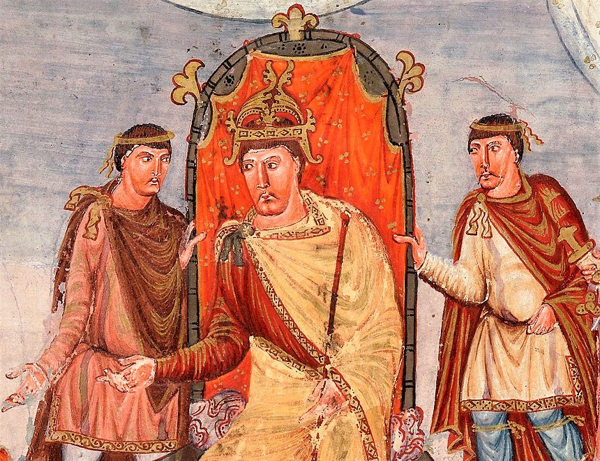 Charles the Bald father of Charles the Child as depicted in the Vivian Bible