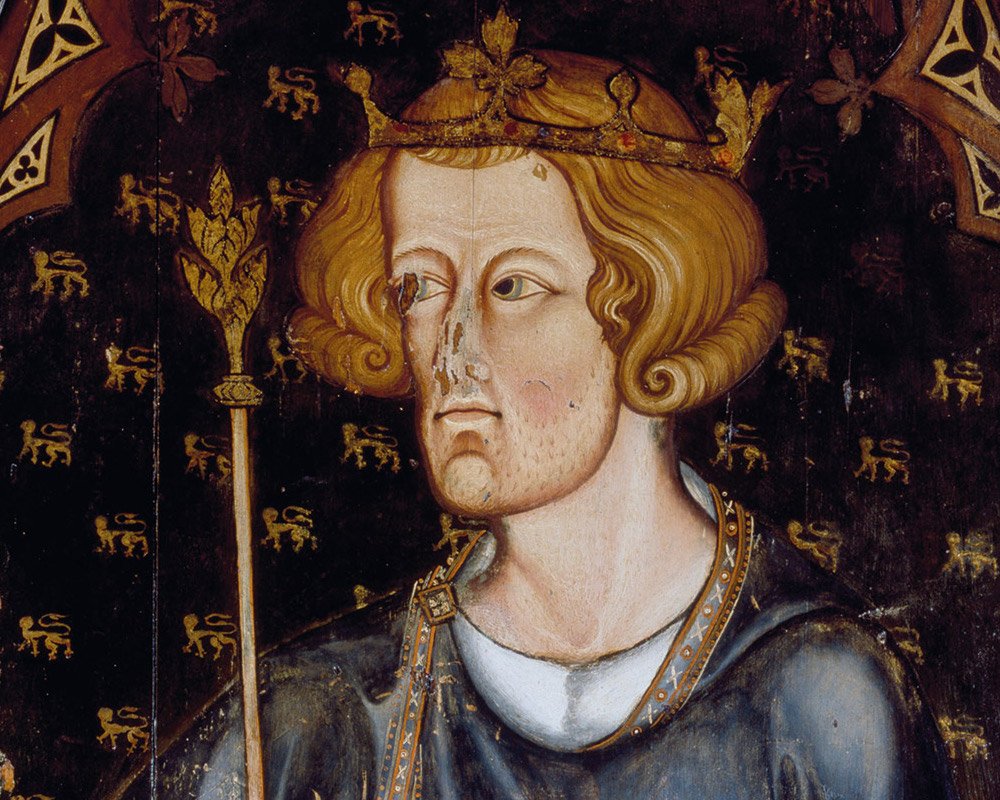 Portrait in Westminster Abbey likely depicting Edward I