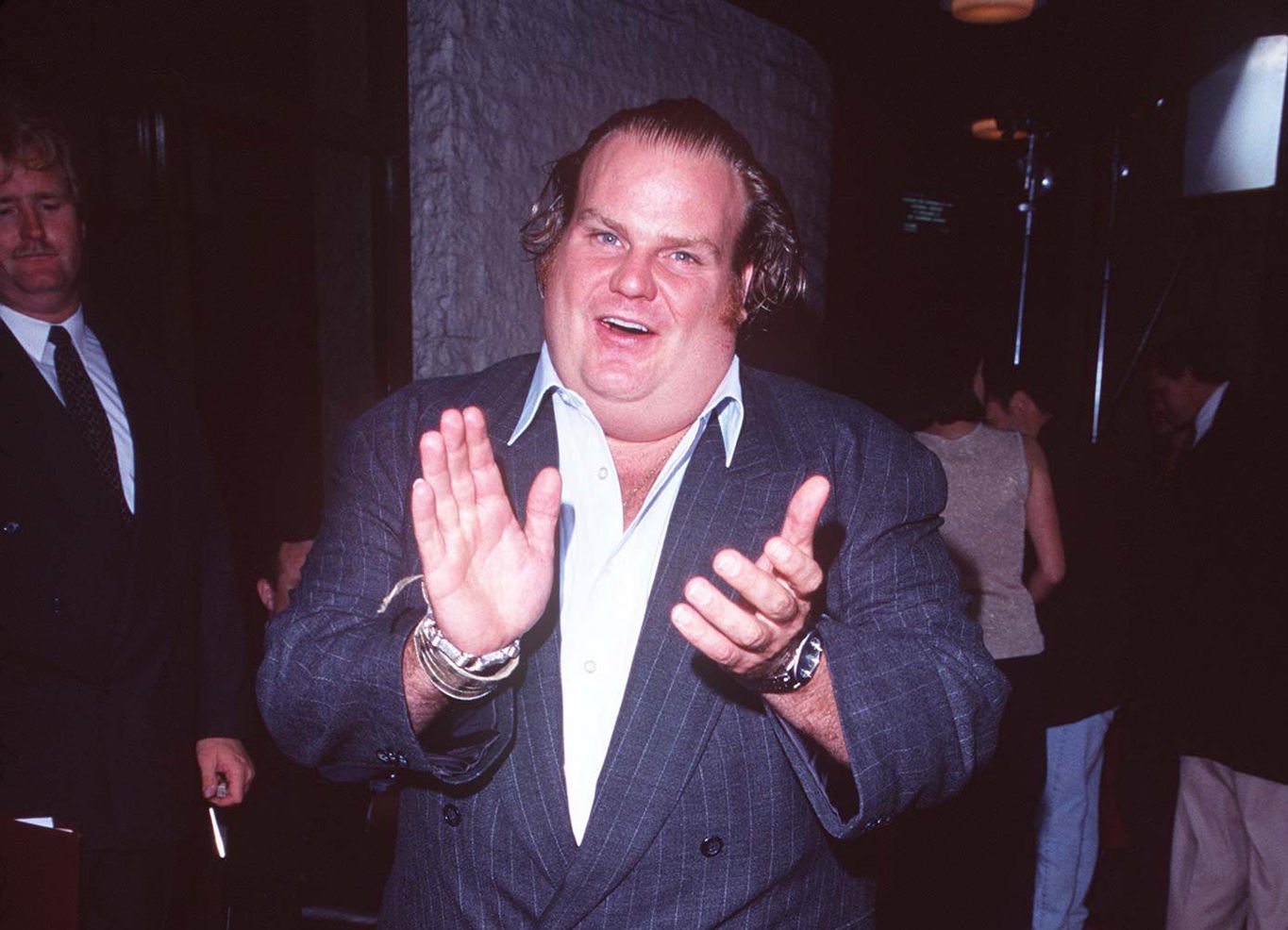 Chris Farley during Addicted to Love Premiere at Mann National Theatre