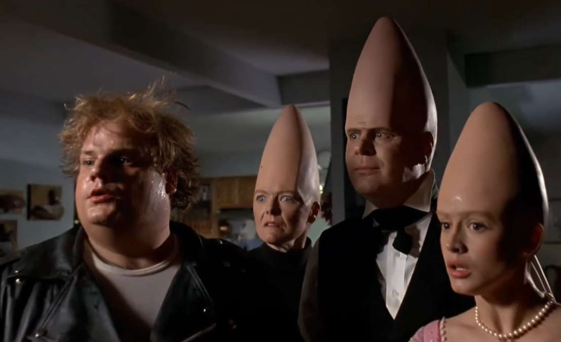 Screenshot from the movie Coneheads (1993)