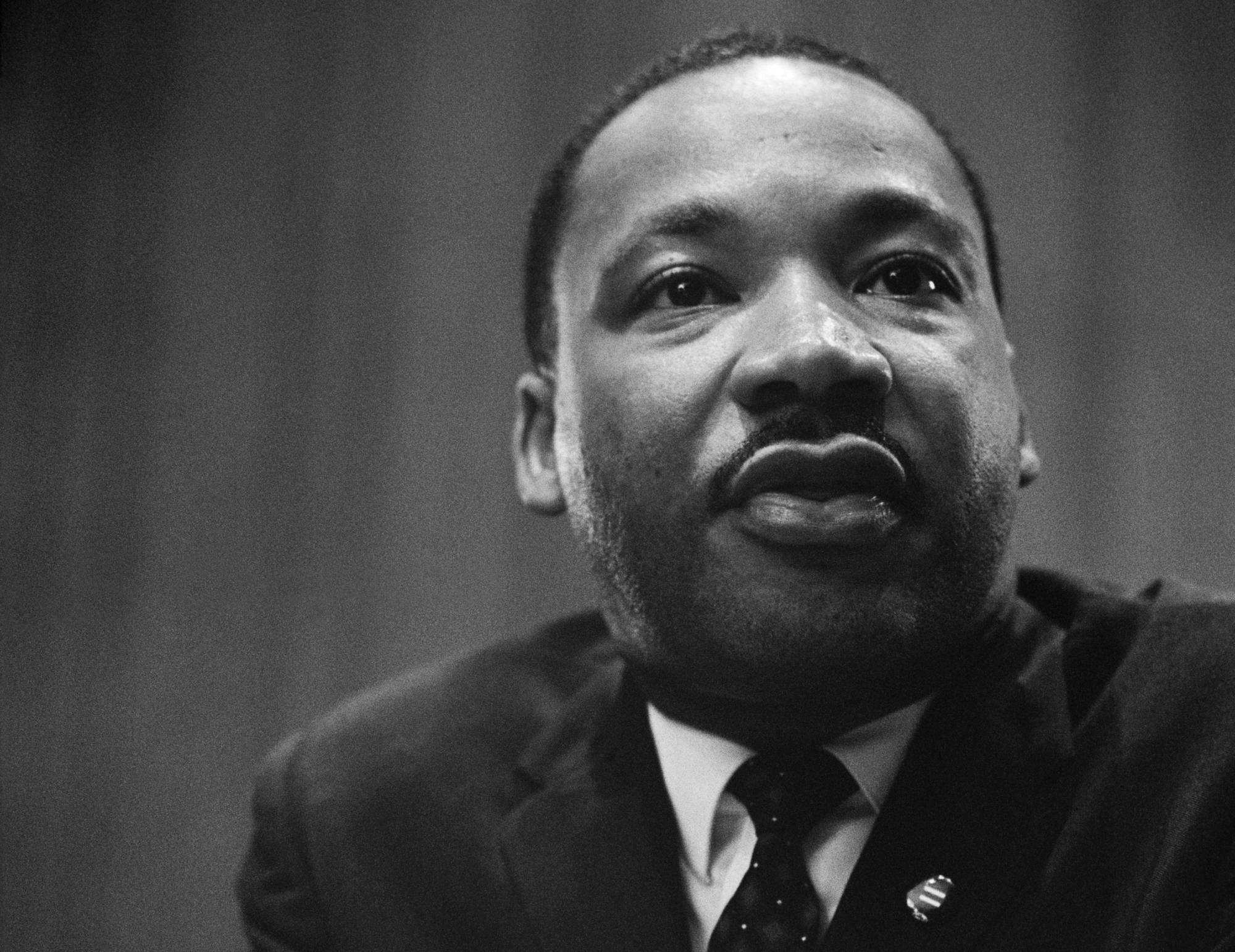 Martin Luther King at Press Conference
