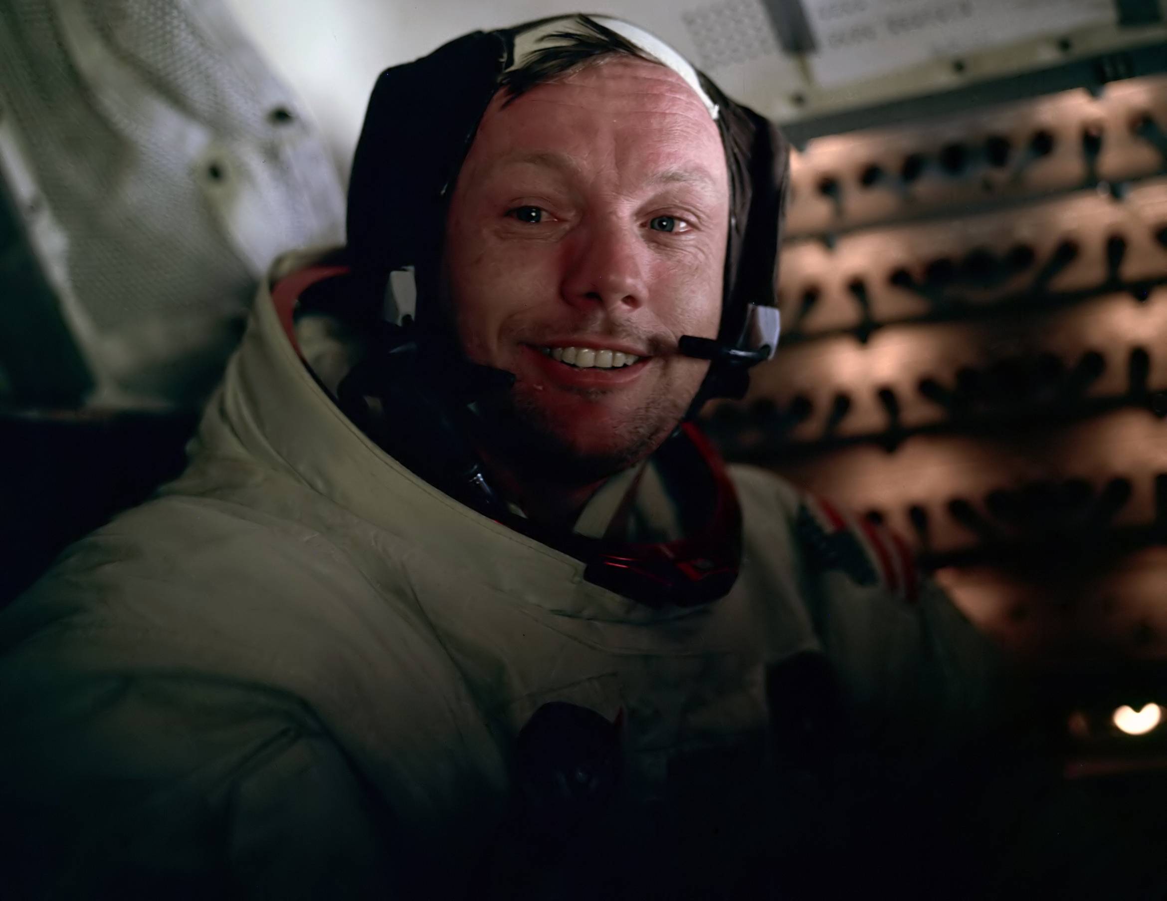 Neil Armstrong in space suit