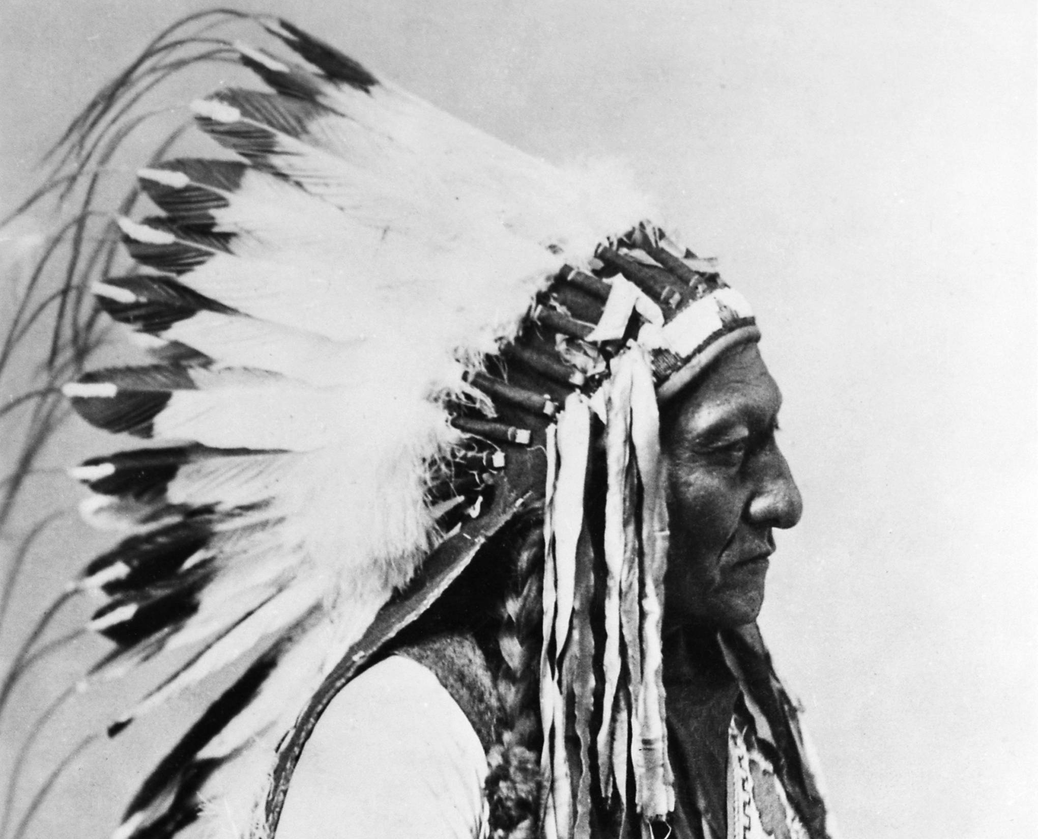 Sitting Bull a Hunkpapa Sioux in traditional outfit