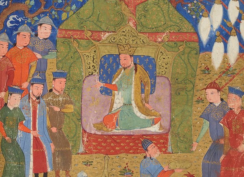 Temüjin being proclaimed as Genghis Khan