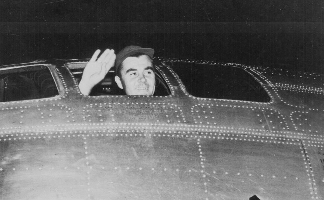 Colonel Paul Tibbets, pilot of the Enola Gay