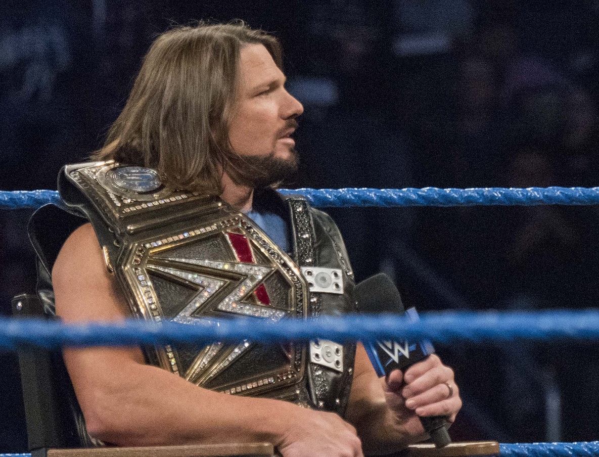 WWE performer AJ Styles participate in the 14th Annual Tribute to the Troops Event at the Verizon Center in Washington, D.C., Dec. 13, 2016.