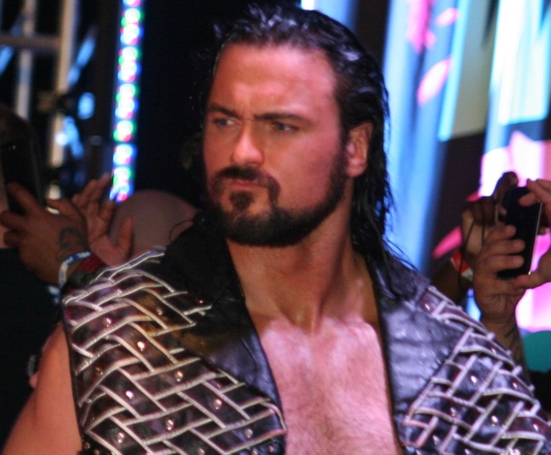 Professional wrestler Drew Galloway making his entrance in March 2017