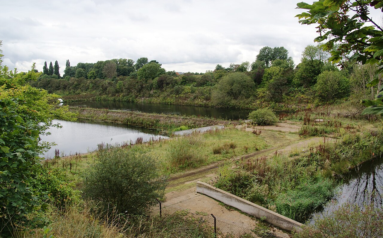 Seething Wells Filter Beds On A Cloudy Day