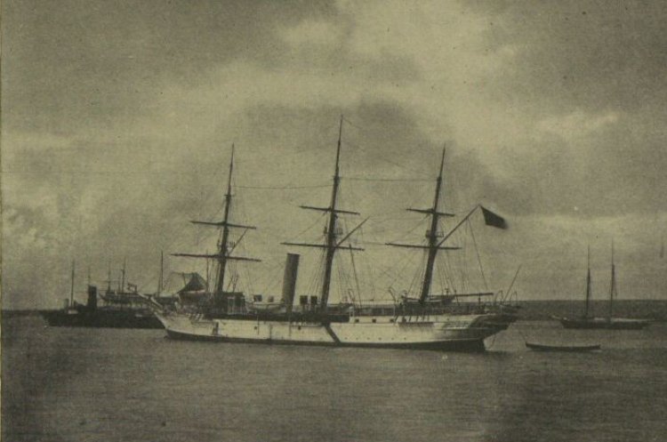 The Glasgow, the Zanzibar gun-boat sunk