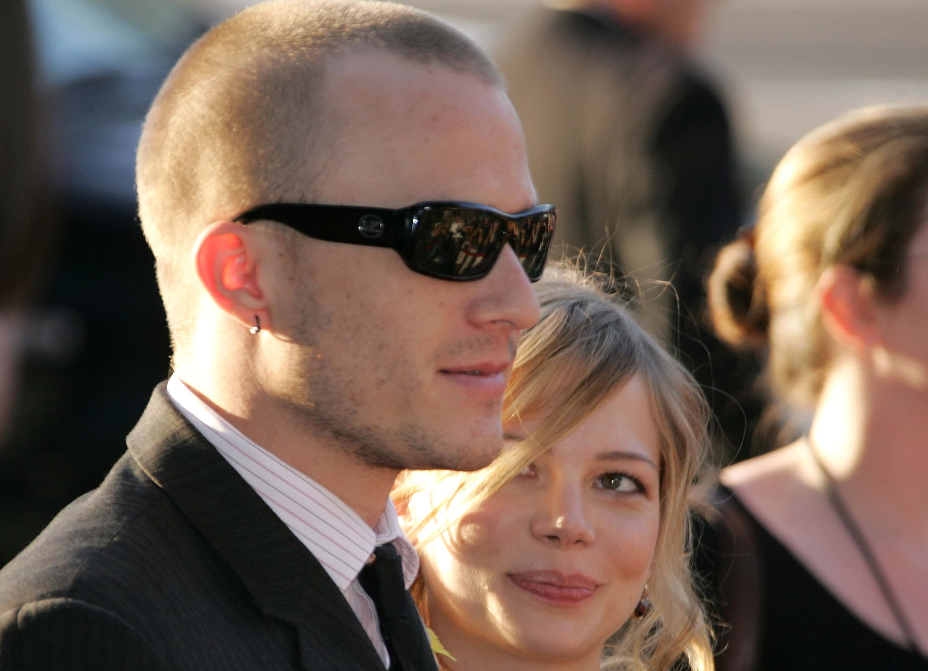 Actor Heath Ledger and actress Michelle Williams 