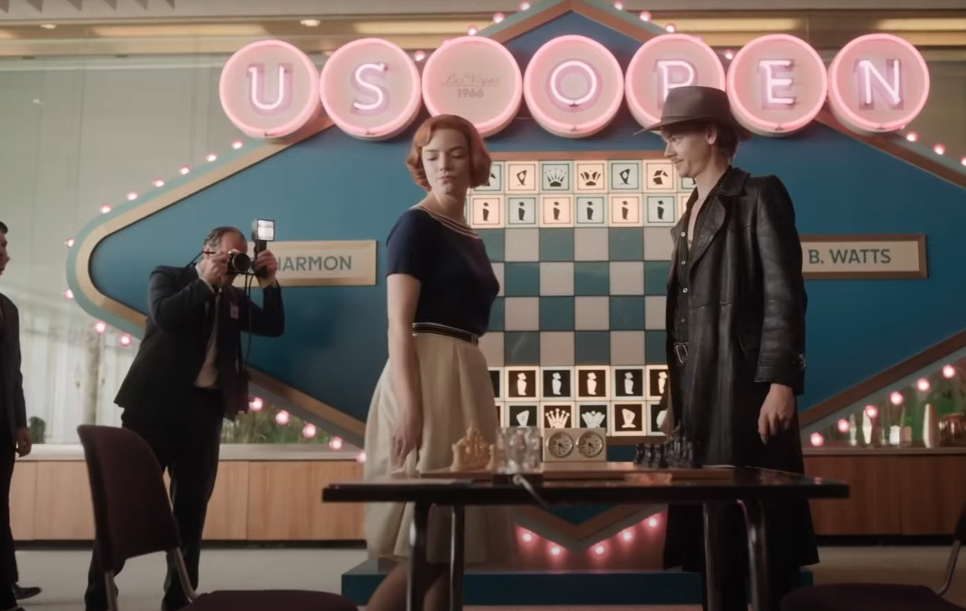 A screenshot of the miniseries The Queen's Gambit