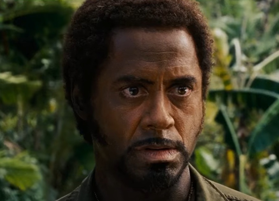 A visually captivating still taken from a pivotal moment in the film Tropic Thunder (2008)