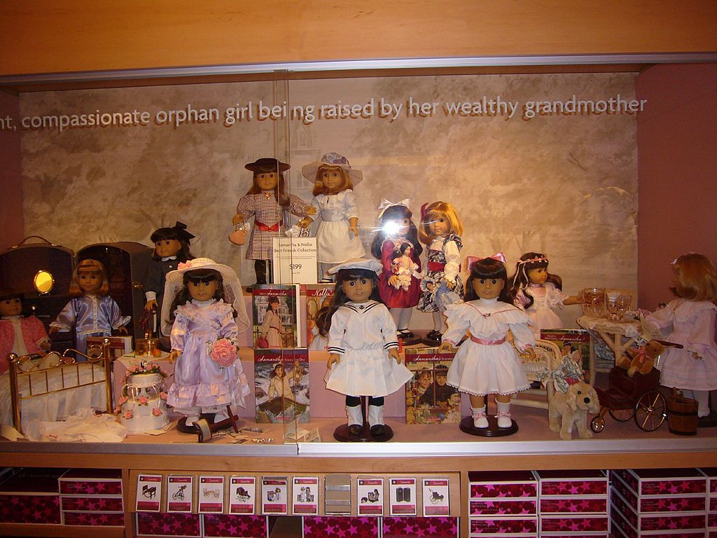 Close Up Photo of Samantha Parkington American Girl doll on display