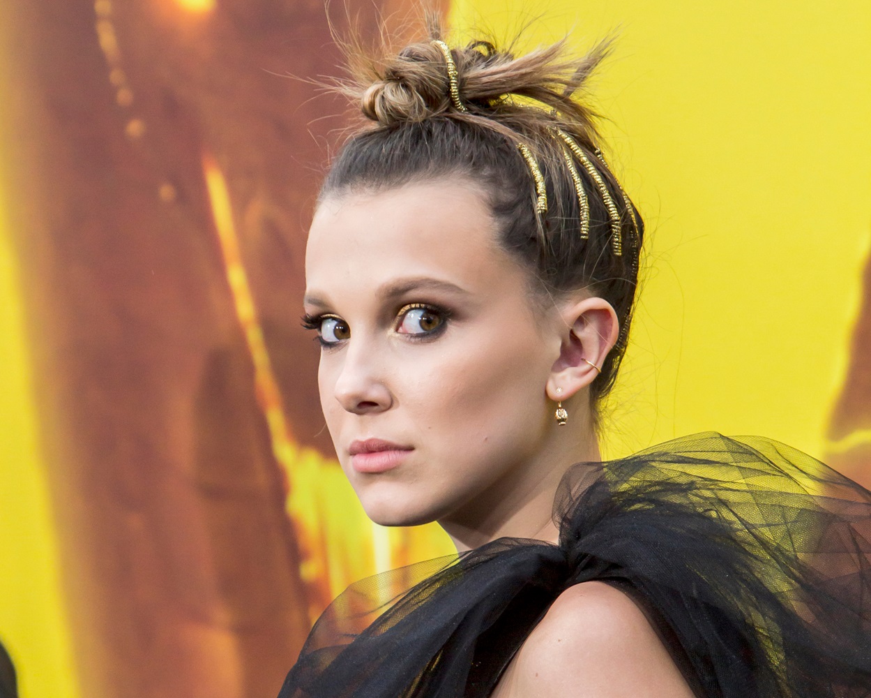 Millie Bobby Brown arrives at premier of 