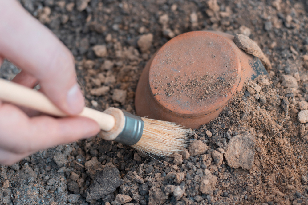 archaeologists working