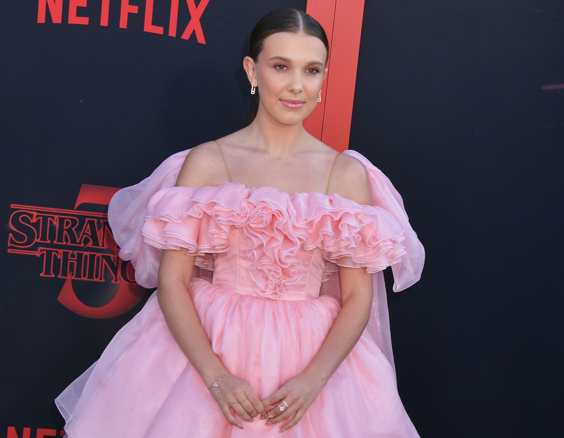 Millie Bobby Brown attend the premiere of Netflix's 