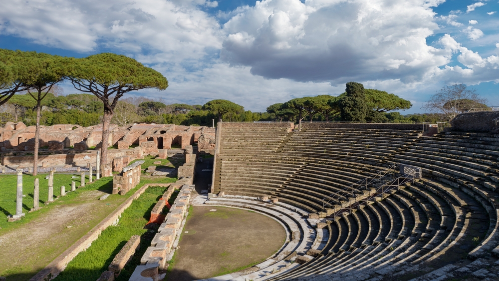 The Ancient Roman theatre in Ostia Antica