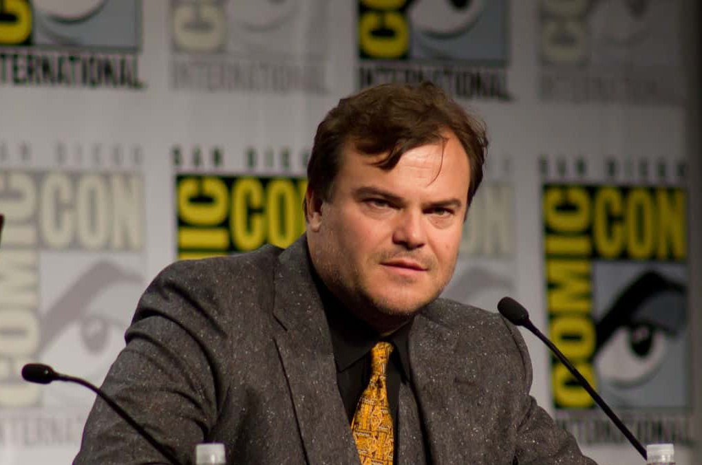 Jack Black giving interview