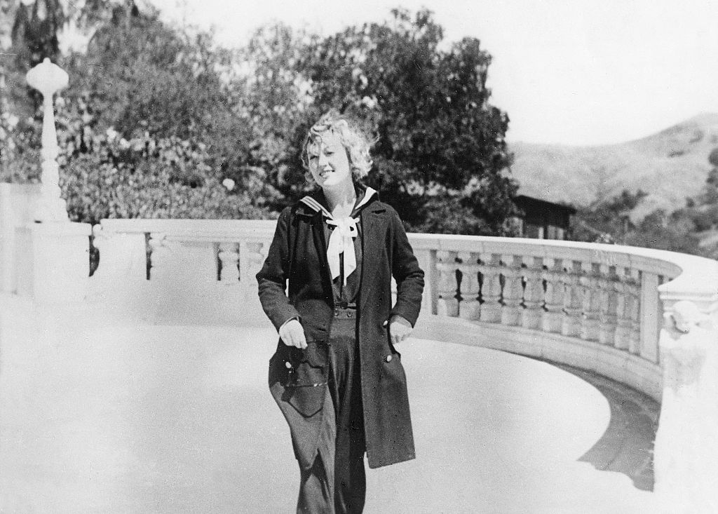 Marion Davies (girlfriend of Hearst) taking a morning walk