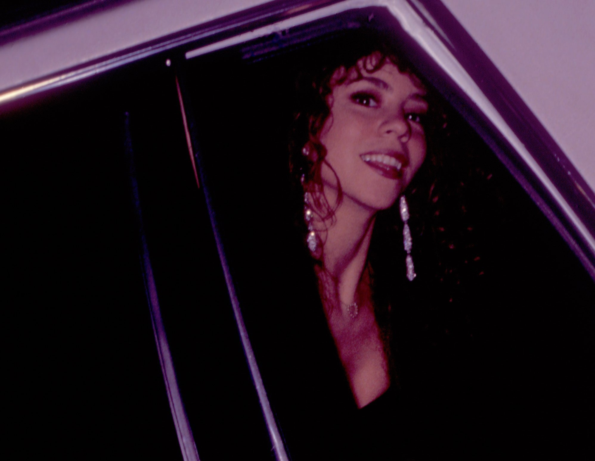 Mariah Carey arrives in a limousine