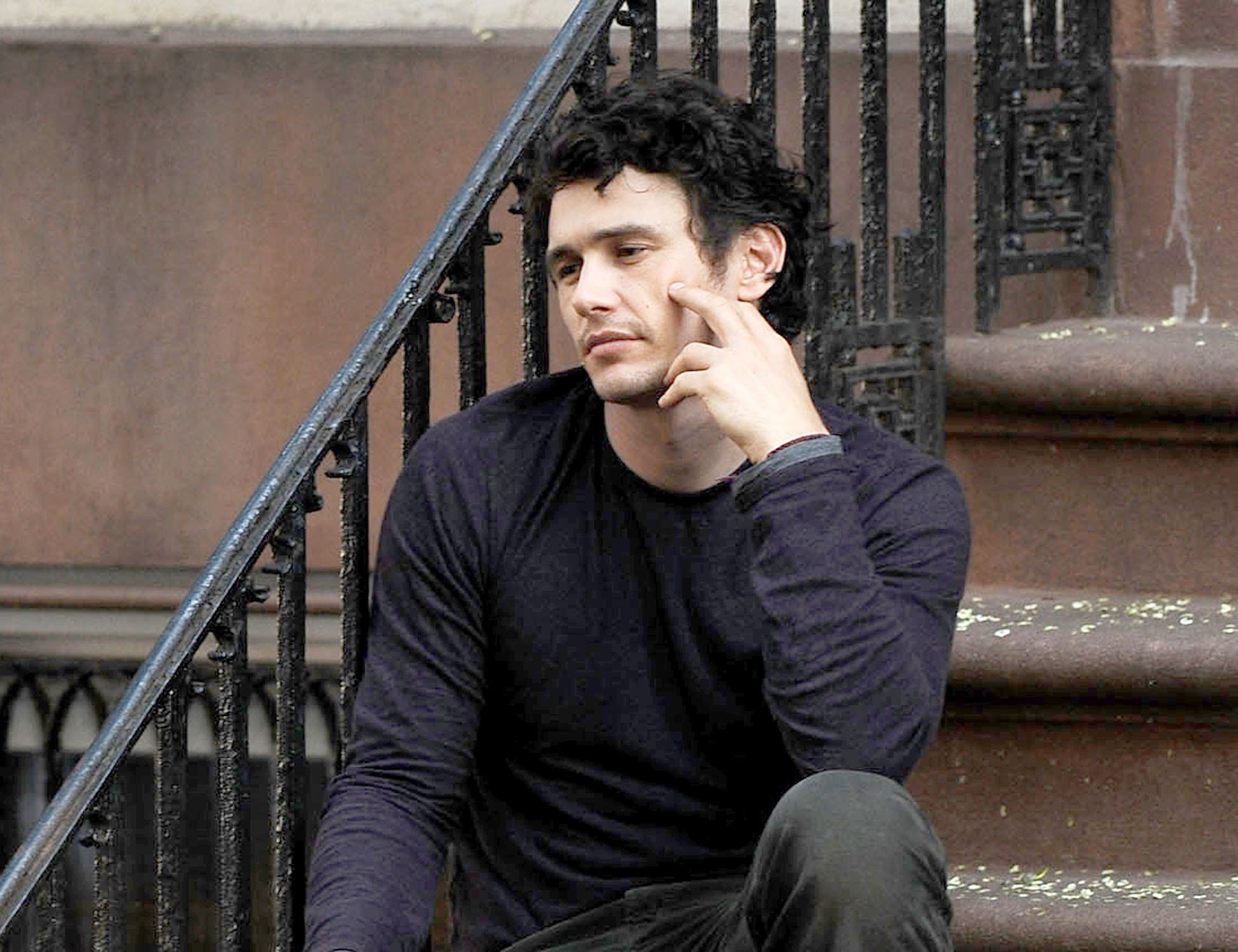 Portrait Photo of James Franco on location for Filming of Eat Pray Love