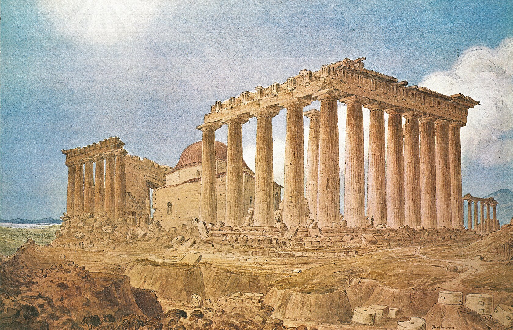 Drawing of the Parthenon