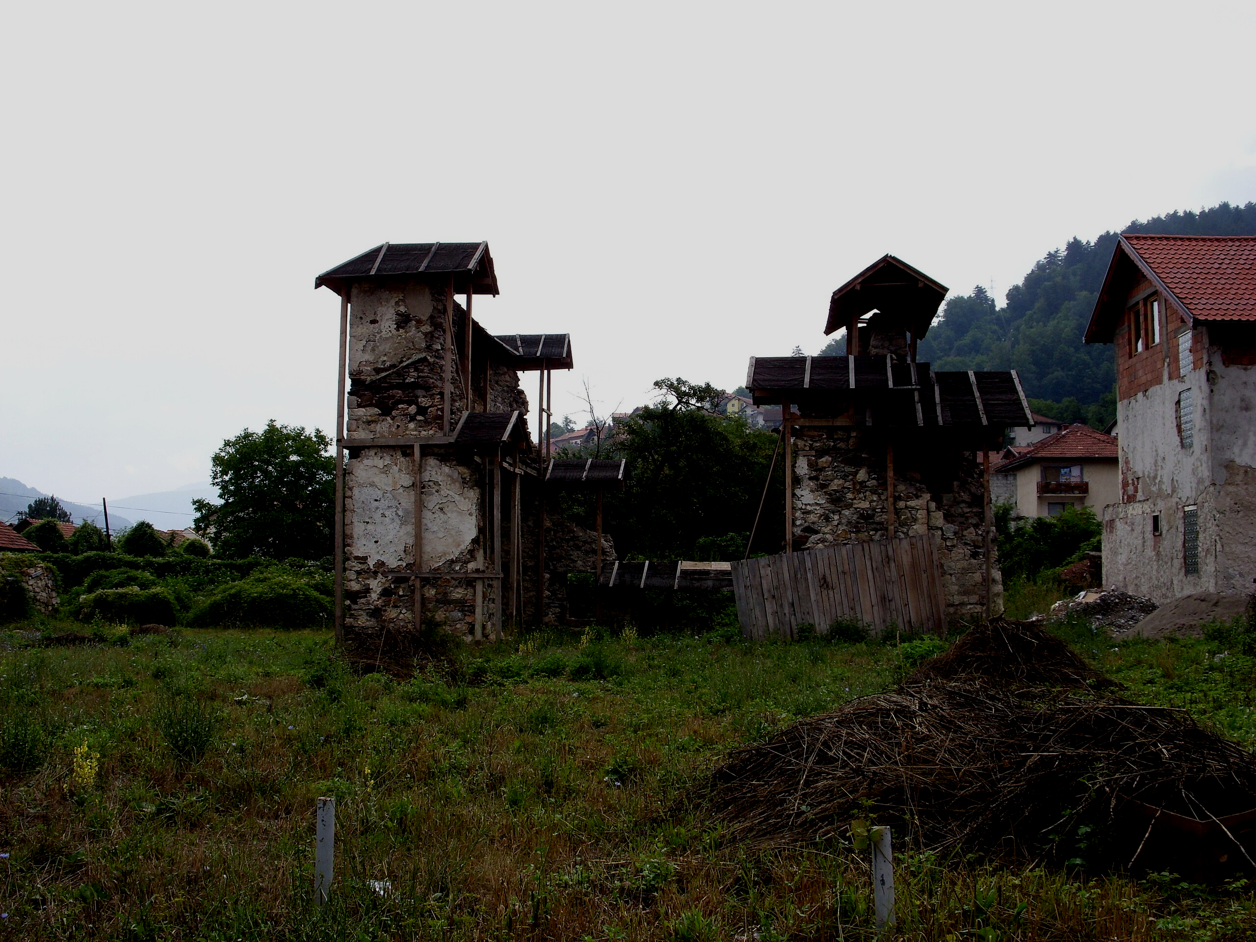 Ruins of the Mehmed Pasha Kukavica Mosque in Foča, Bosnia
