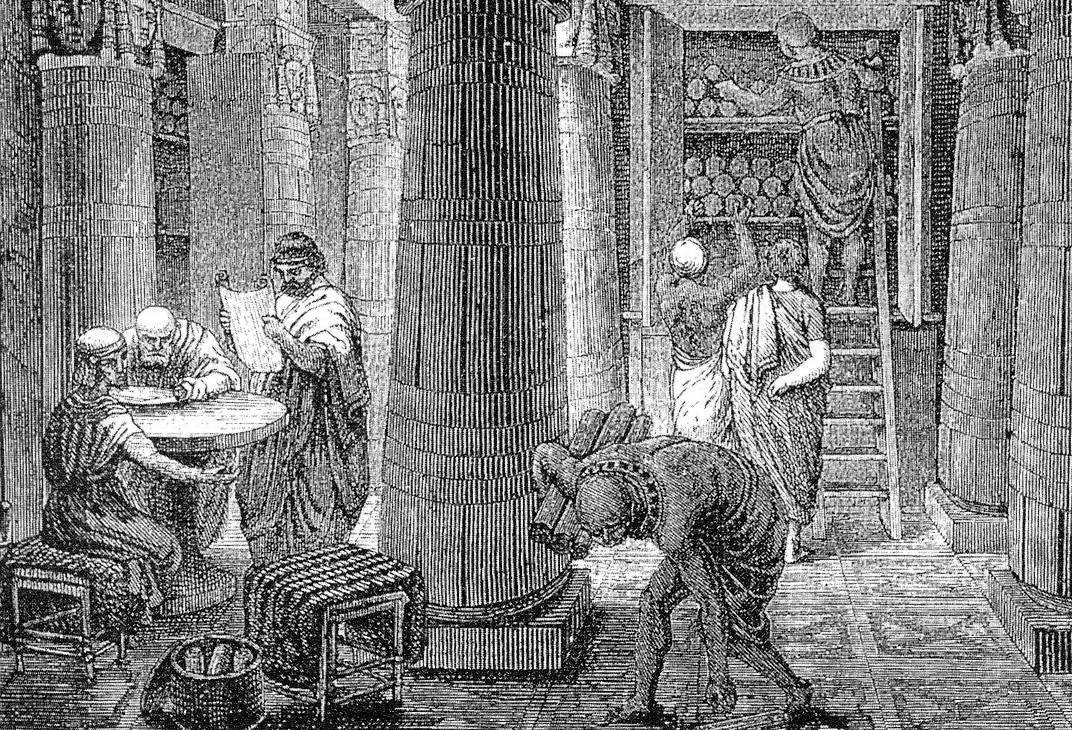 The Library of Alexandria, 19th-century artistic rendering