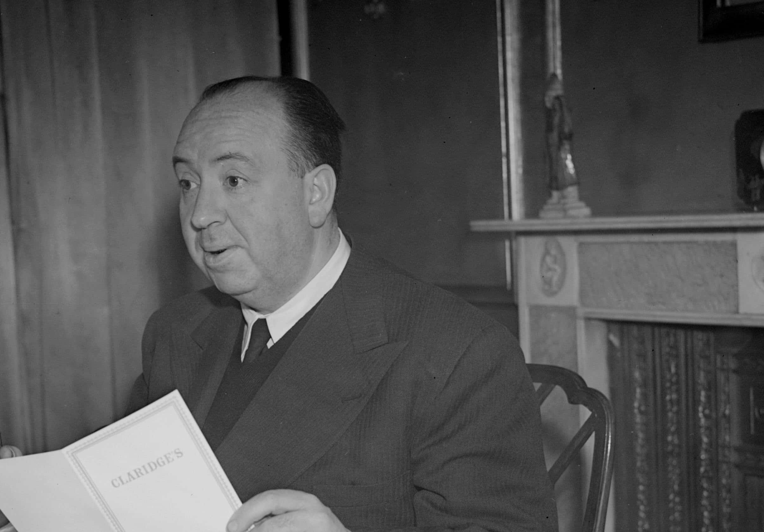British born film director and producer Alfred Hitchcock