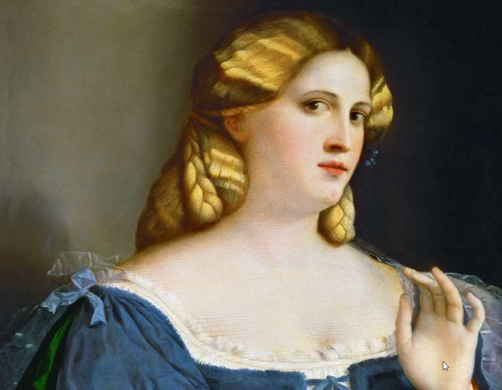 Portrait of a blonde woman