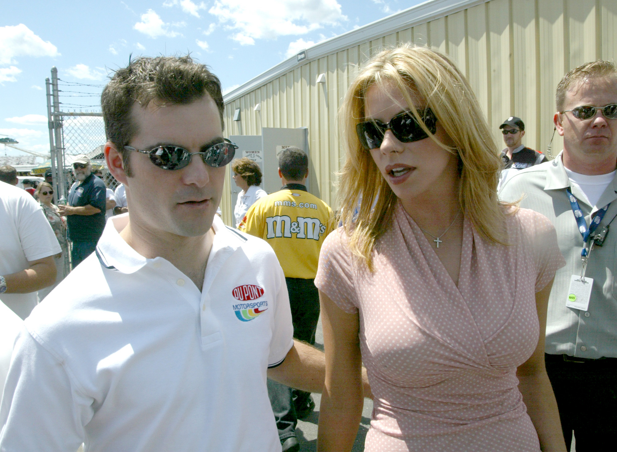 Jeff Gordon arrives at the track
