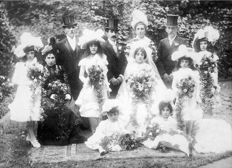 Victorian era wedding photo