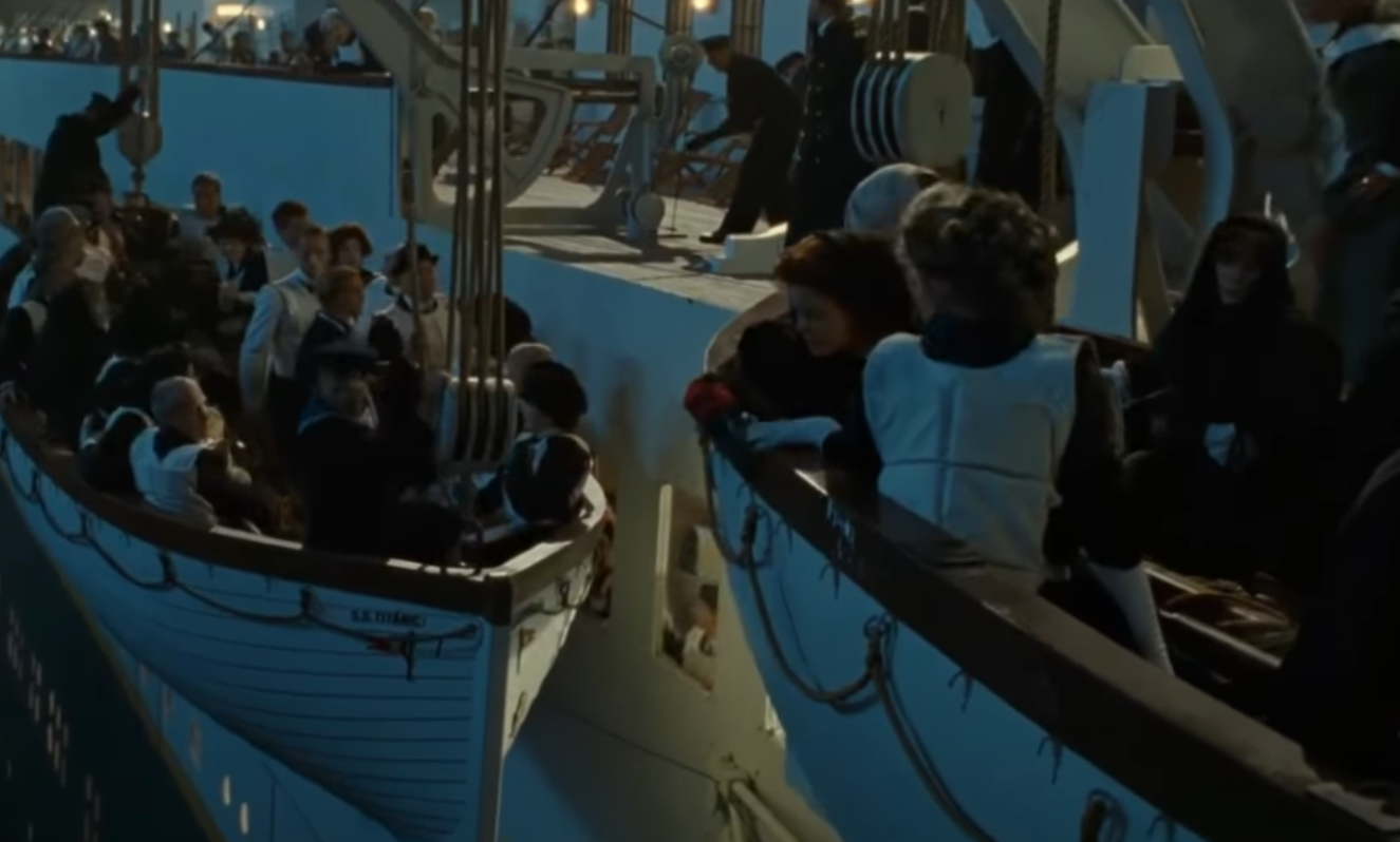 A screenshot of the movie Titanic
