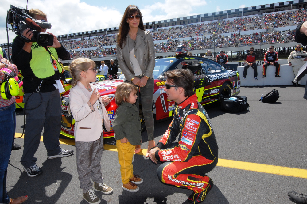 NASCAR driver Jeff Gordon and his family