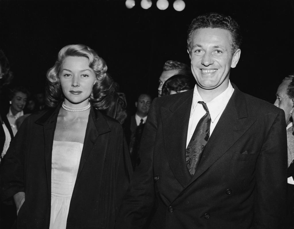 Nicholas Ray & Gloria Grahame at an event