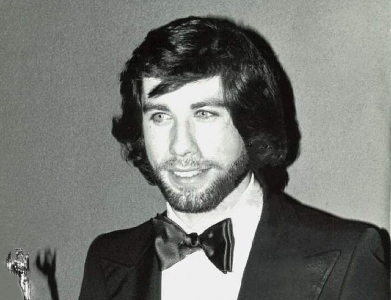 John Travolta With Golden Globe Award 1979