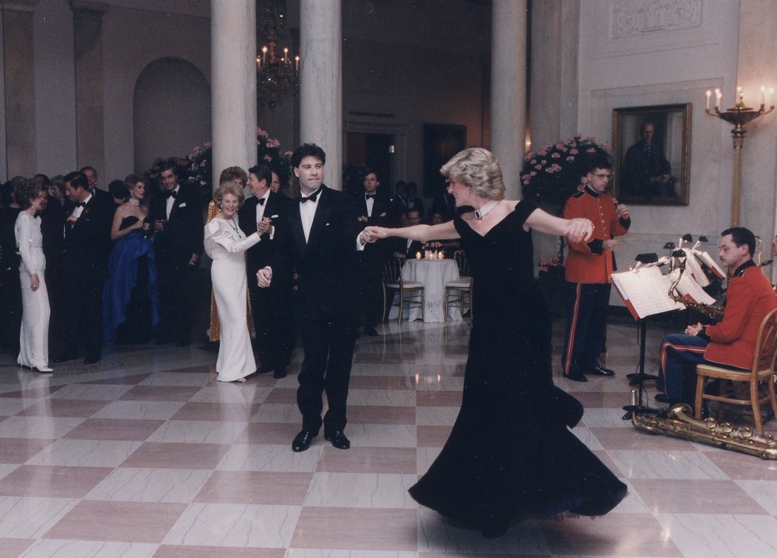 Photograph Of Princess Diana Dancing With John Travolta At A White House Dinner For The Prince And Princess Of Wales