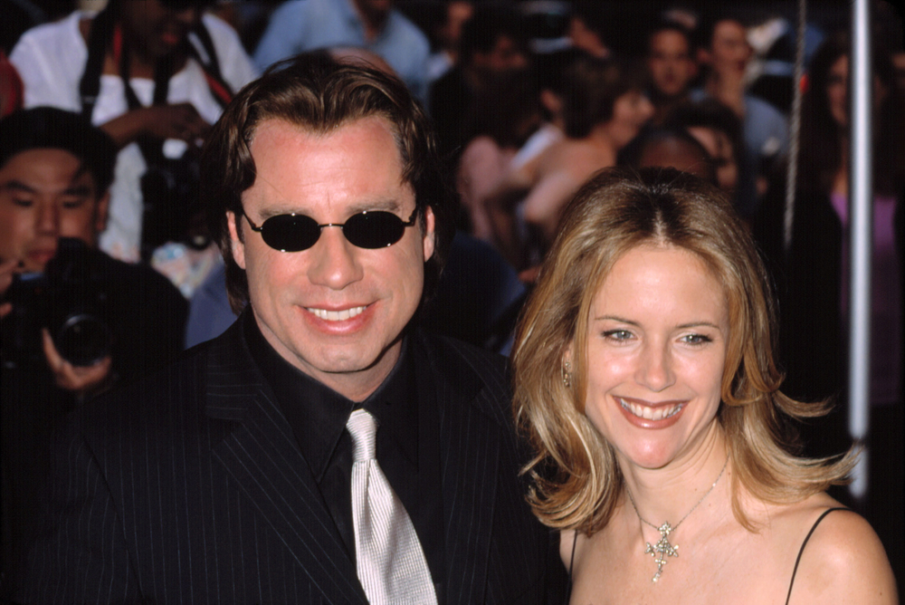 John Travolta and Kelly Preston at premiere of SWORDFISH, NY 5/11/2001