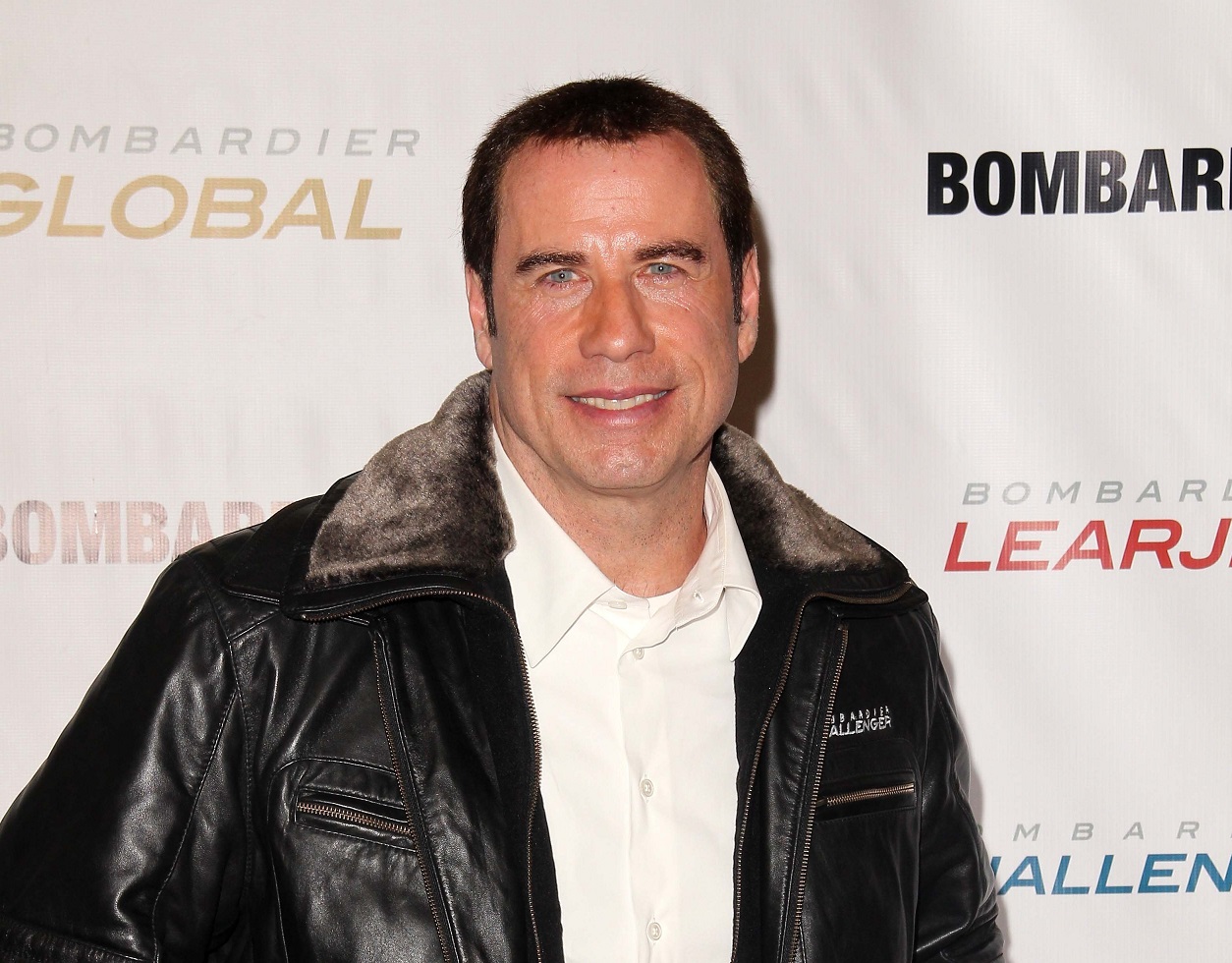 John Travolta at the Bombardier Aircraft Launch