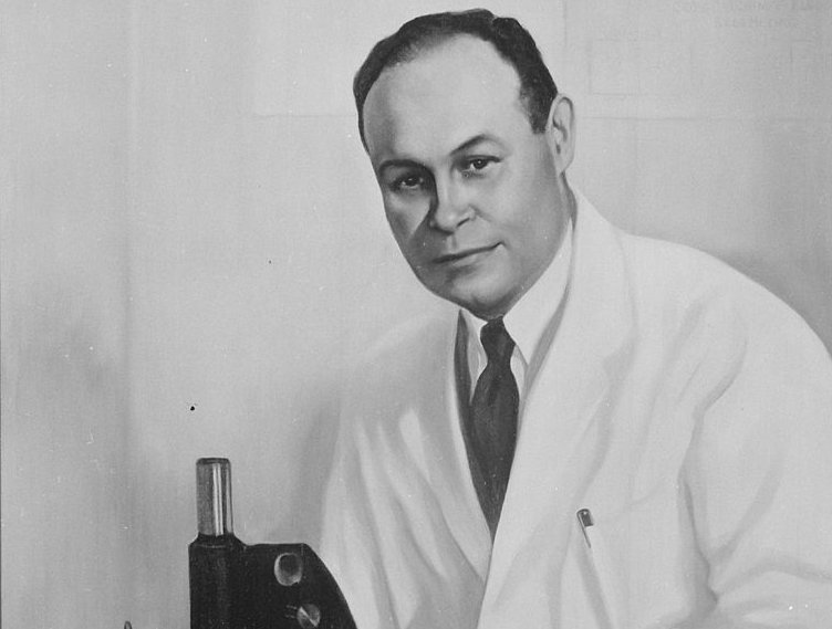 Painting of Charles R. Drew wearing a uniform