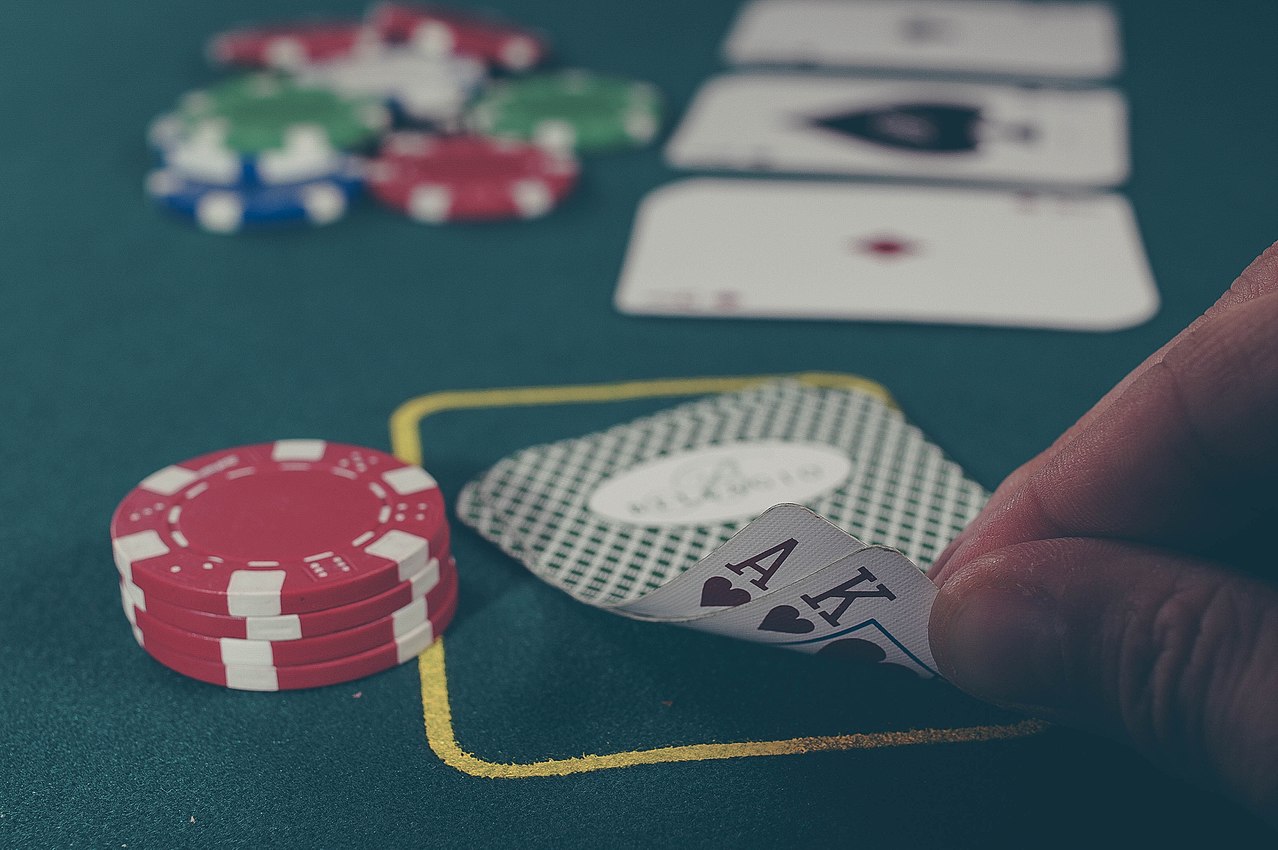 Closeup photo of a Poker game