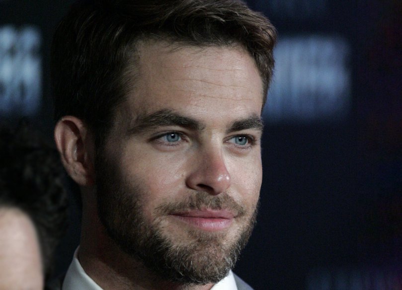 Chris Pine looking away from the camera