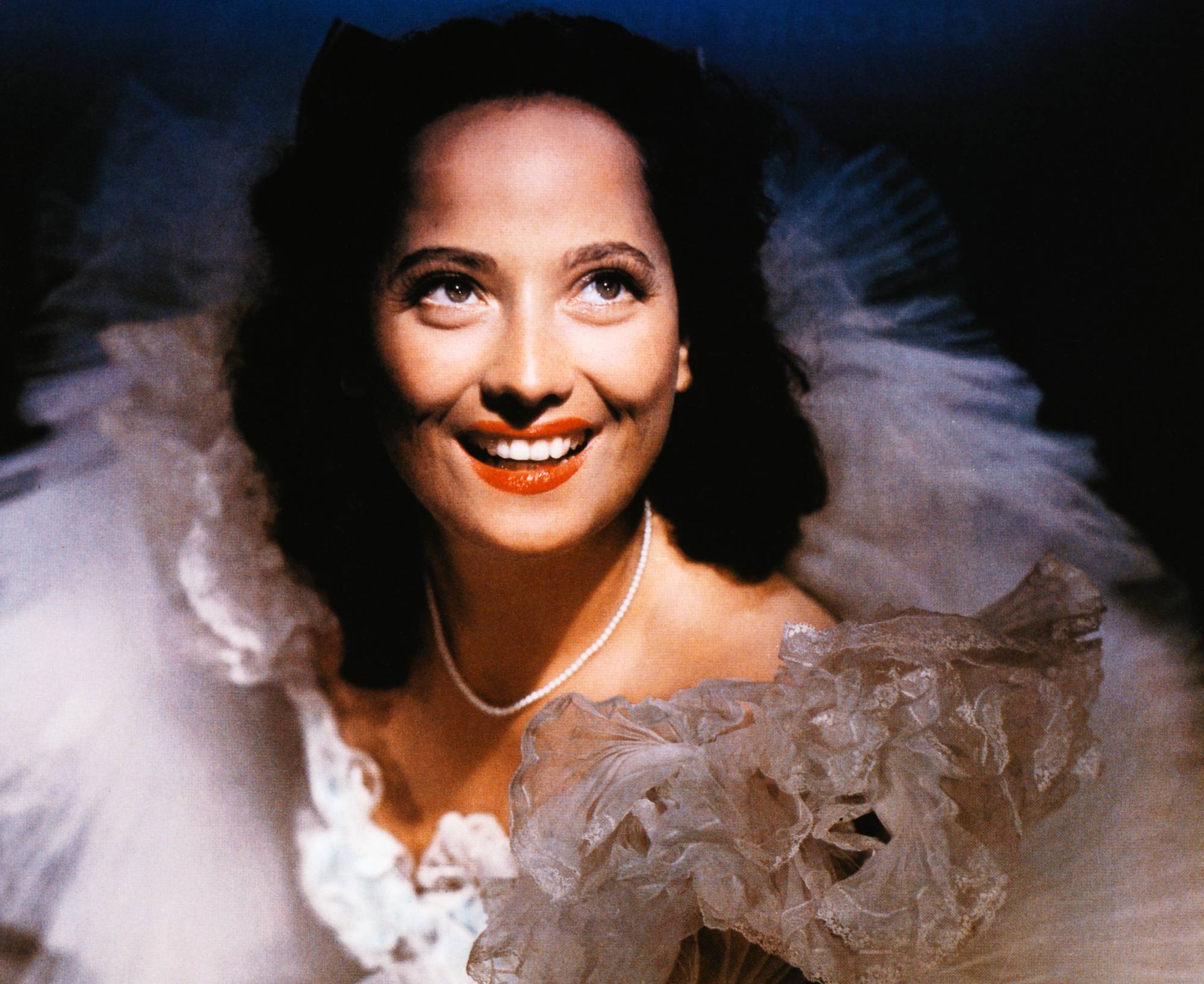 Merle Oberon Wearing an Evening Gown