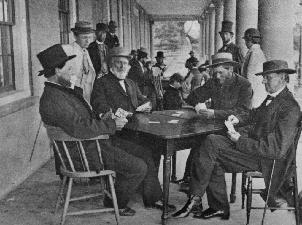 American shipping and railroad magnate Cornelius Vanderbilt playing cards