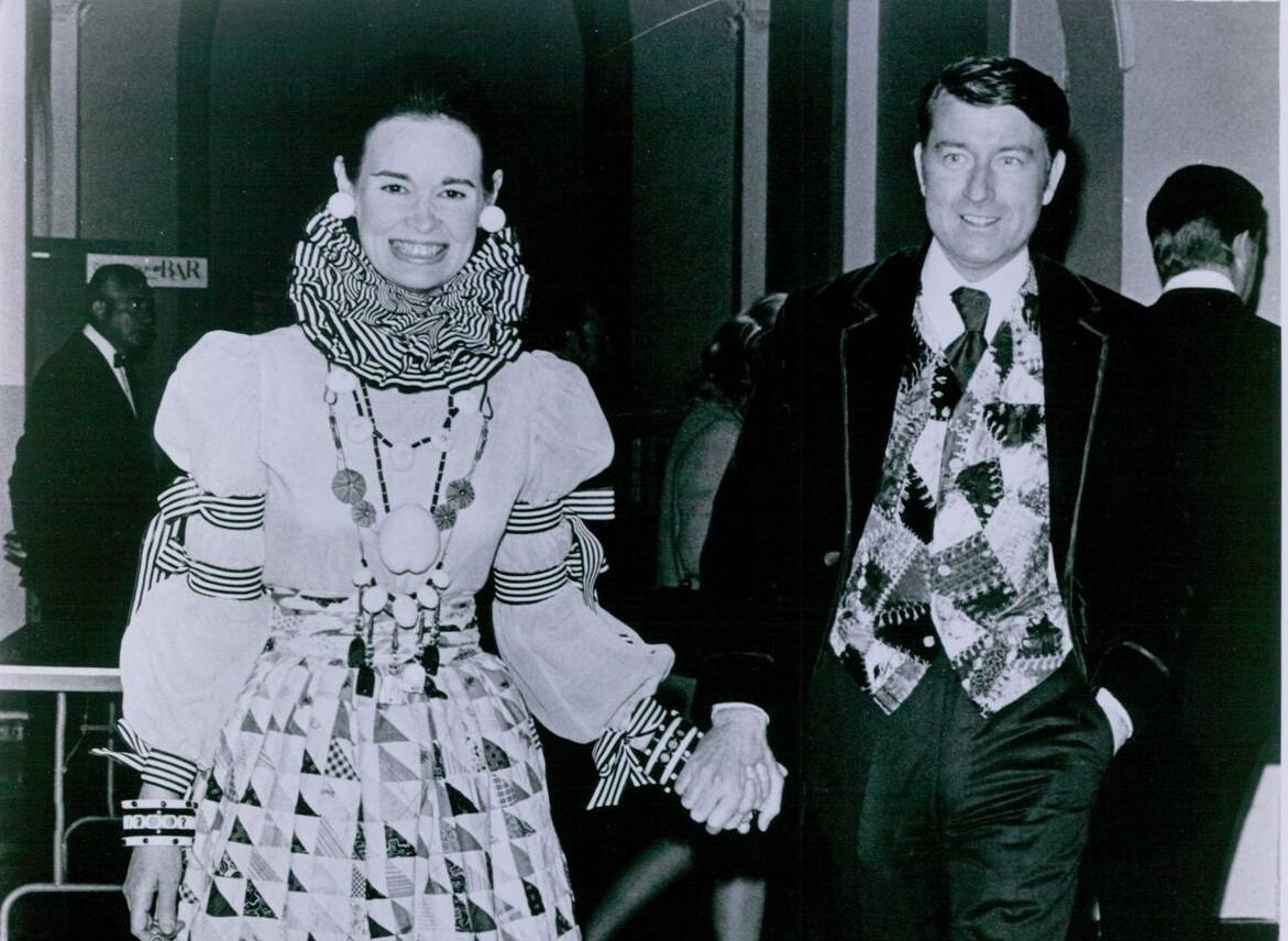 Gloria Vanderbilt And Wyatt Emory Cooper  at an event