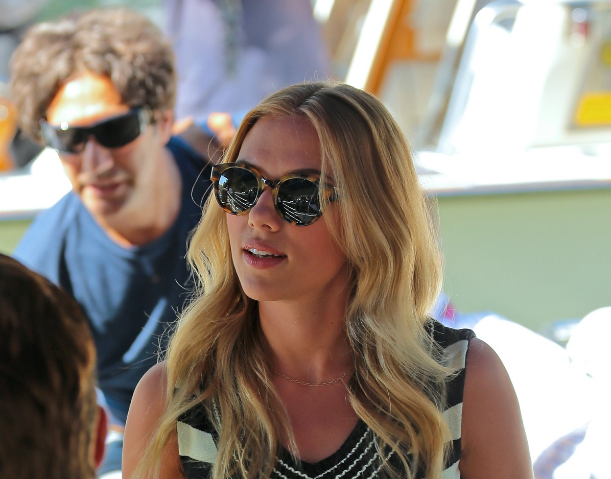 Scarlett Johansson arrive during the 70th Venice Film Festival