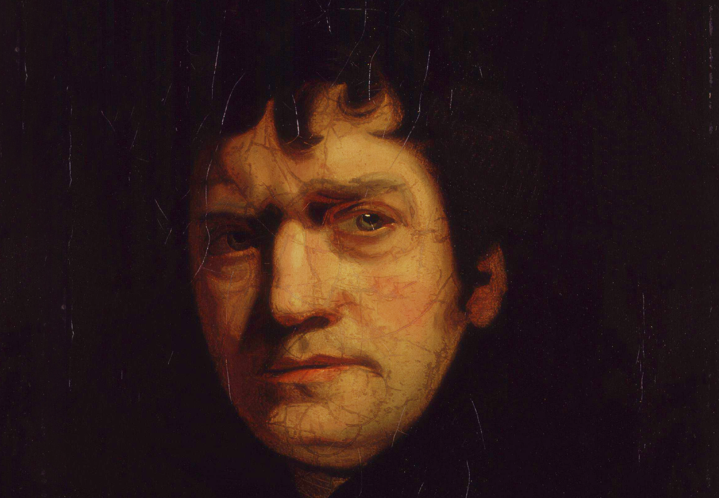 English satirist John Wolcot in the darkness