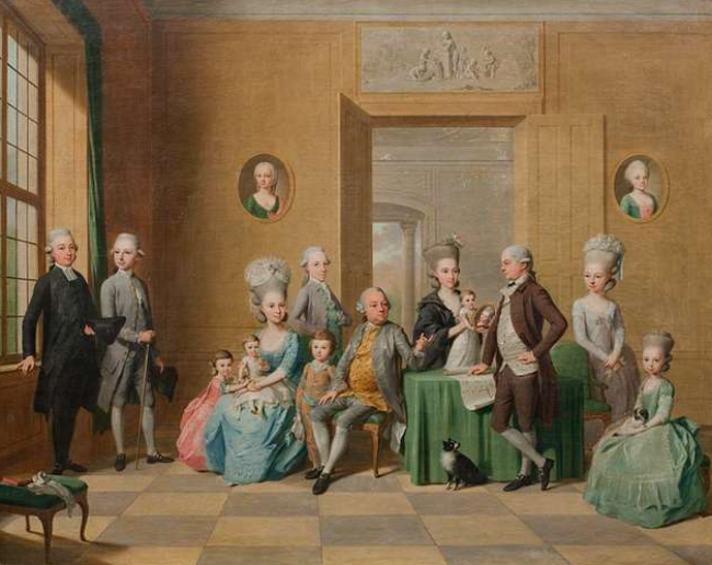 Wealthy families in the 18th century