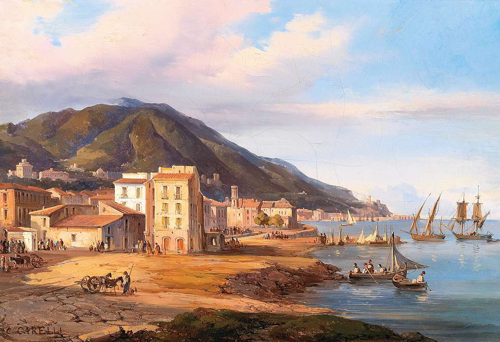 Consalvo Carelli - Hustle and Bustle at the Port